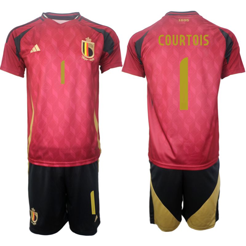 Men 2024-2025 Season Belgium home red #1 Soccer Jersey->->Soccer Country Jersey